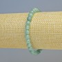 Aquamarine bracelet, natural stone, smooth bead, diameter 6.5 mm ± (stretch), length 18 cm+