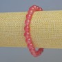 Strawberry Quartz Bracelet (Synthetic) Smooth Bead, 8 mm ±, Stretch, 18 cm long