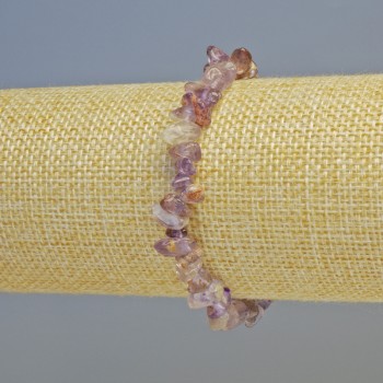 Amethyst bracelet natural stone chips, diameter 7x3mm± (stretch), length 18cm+