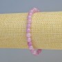 Kunzite Bracelet (pressed) Smooth Bead, 6.5 mm diameter, stretchy, length 18 cm+
