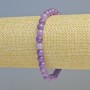 Lepidolite Bracelet (pressed) smooth beads, diameter 6.5 mm +/- (stretch), length 18 cm+