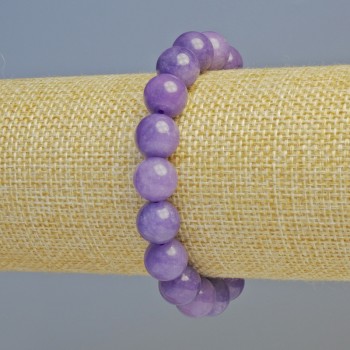Lepidolite Bracelet (pressed) smooth bead, diameter 10.5 mm ± (stretch), length 18 cm+