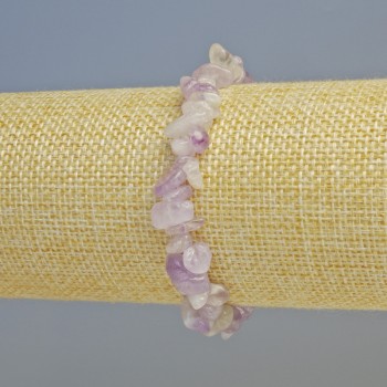 Lavender Amethyst Bracelet, natural stone chip, diameter 8x4 mm +/- (stretch), length 18 cm