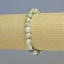 Moss Agate Bracelet, natural stone, faceted beads, bead diameter 8×9 mm ± (stretch), length 18 cm+