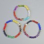 Assortment Smooth Bead Bracelet, 6mm diameter +/- (stretch), length 18cm +/- with metal inserts