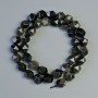 Sun Obsidian Beads, natural stone, faceted, diameter 8.5×10 mm, length about 38 cm on a string