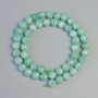 Amazonite beads, natural stone, faceted round beads, 8 mm diameter, 39 cm length on thread