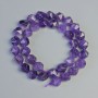 Faceted amethyst beads, natural stone, diameter 9x10 mm, length 36 cm on thread