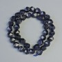Aventurine Beads 'Night of Cairo' (synthetic), faceted, diameter 8.5 x 9.5 mm, length 36 cm on thread