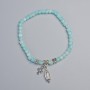 Amazonite Bracelet with Faceted Cube Beads, 4 mm Diameter ±