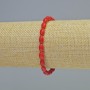 Bracelet with natural coral beads, 5×8 mm ± (stretch), length 18 cm+
