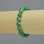 Malachite Bracelet (pressed) Multifaceted, diameter 8.5×10 mm ± (stretch), length 18 cm+