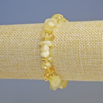 Citrine bracelet with natural stone chips, diameter 8x4 mm ± (stretch), length 18 cm