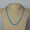 Apatite Necklace, natural stone, smooth beads, diameter 6.5 mm ±, length 45–48 cm