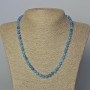 Aquamarine Necklace (synthetic) Smooth Beads, 6mm diameter, 45–49 cm long