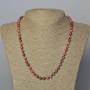 Rhodonite Necklace with natural stone smooth beads, 6 mm diameter, length 45–50 cm