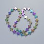 Hematite Beads "Cross" Chameleon Color, diameter 8.5×10.5×3 mm, length 40 cm ± on thread