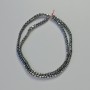 Hematite cube beads, black color, 3x3 mm diameter, 41 cm strand