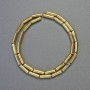 Hematite beads cylindrical gold color, diameter 12x4mm, length 42 cm strand