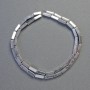 Hematite Beads Rectangular, Silver Color, 9x3 mm, 42 cm Strand