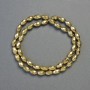Faceted Hematite Beads, Oval, Golden Color, 5x8 mm, Strand Length Approx. 41 cm
