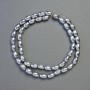Hematite Beads, Oval, Silver Color, Diameter 5.5x7.5 mm, Length 42 cm Strand