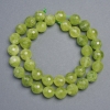 Natural chrysolite (olivine) beads, faceted round beads, 10mm diameter +-, 37cm length +-