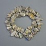 Labradorite Beads - Natural Stone Chips, 10x13 mm ±, length about 40 cm ± on thread