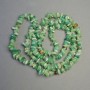 Green Agate Beads on a Thread, Natural Stone Chip, Diameter 5x2 mm, Length 82 cm