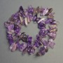 Amethyst beads on a thread, natural stone chip-needle, diameter 14x5x6 mm+-, length 41 cm+-