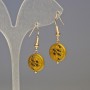 Hematite Earrings 'Golden Tree', assorted, diameter 12x4 mm, length about 3.2 cm