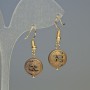 Hematite Earrings 'Tree' Matte Bronze, diameter 12×4.5 mm, length 3.2 cm