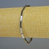 Silver-Colored Hematite Bracelet Rectangular Shape, 9x3 mm, +/-; Length 18 cm +/- Stretch