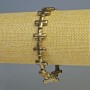 Hematite bracelet with cross in light bronze color, diameter 12.5×12.5 mm, length 18 cm ± stretch