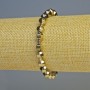 Hematite Dumbbell Bracelet, Light Bronze Color, Bead Size 15x6 mm, Length 18 cm, Stretch