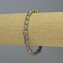 Hematite Bracelet, Oval Beads, Matte Rainbow Color, 7x7 mm, 18 cm Length, Stretch