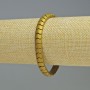 Hematite bracelet snake zigzag wave, matte gold color, diameter 7x5x5 mm, length 18 cm, stretch