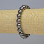 Hematite Bracelet with Smooth Beads, 10 mm Diameter, 18 cm Length, Stretch