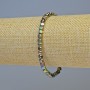 Hematite Bracelet with Rainbow-Colored Cubes, Matte and Glossy, 4x4 mm, 18 cm Length, Stretch