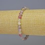Pink Tourmaline Bracelet with Smooth Beads, 6 mm Diameter, 18 cm Length, Elastic (Stretch)