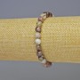 Pink Tourmaline Bracelet with Natural Stone, Smooth Beads, 6 mm Diameter, 18 cm Length, Stretch