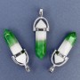 Hexagonal Pendant in Tinted Green Quartz 41×8mm+