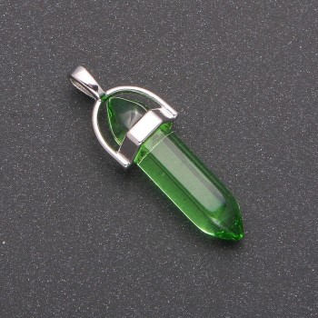 Pendant 'Green Hexagon' made of natural stone