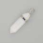 Hexagonal White Quartz Pendant 4 cm