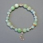 Bracelet with Chrysoprase and Jadeite (Synthetic) — smooth beads, diameter ~9 mm; Jadeite beads, diameter 6 mm+, length 18 cm; stretch