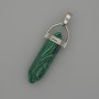 Malachite Pendant (pressed) Hexagon 4 cm