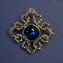 Accent Brooch-Pendant with Blue Crystal