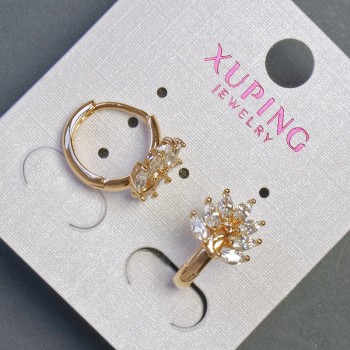 Earrings Xuping Leaves 14x11 mm '18K Gold Plating'