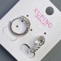 Xuping 7x17mm Rhodium Earrings