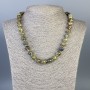 Grossular Necklace (Green Garnet) Smooth Beads 10 mm, Length 50 cm